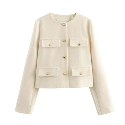 Cropped Button Coat