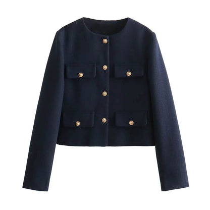 Cropped Button Coat